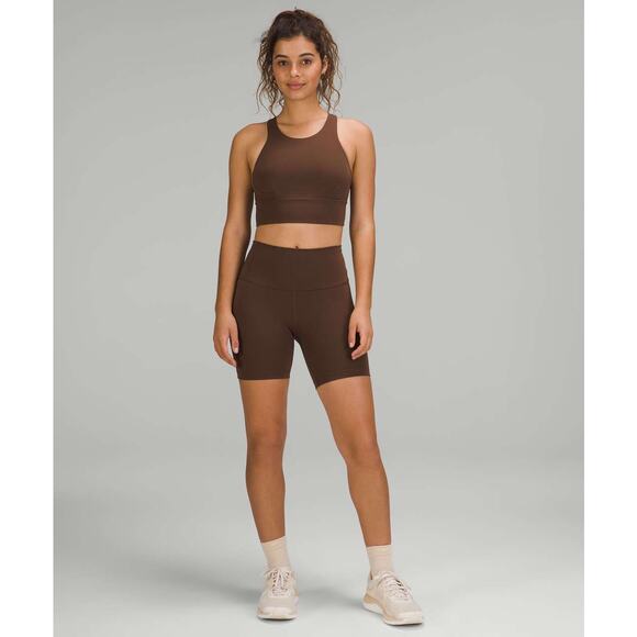 Lululemon Wunder Train High-Rise Biker Short 6" Java Brown Size 2 - Picture 1 of 8